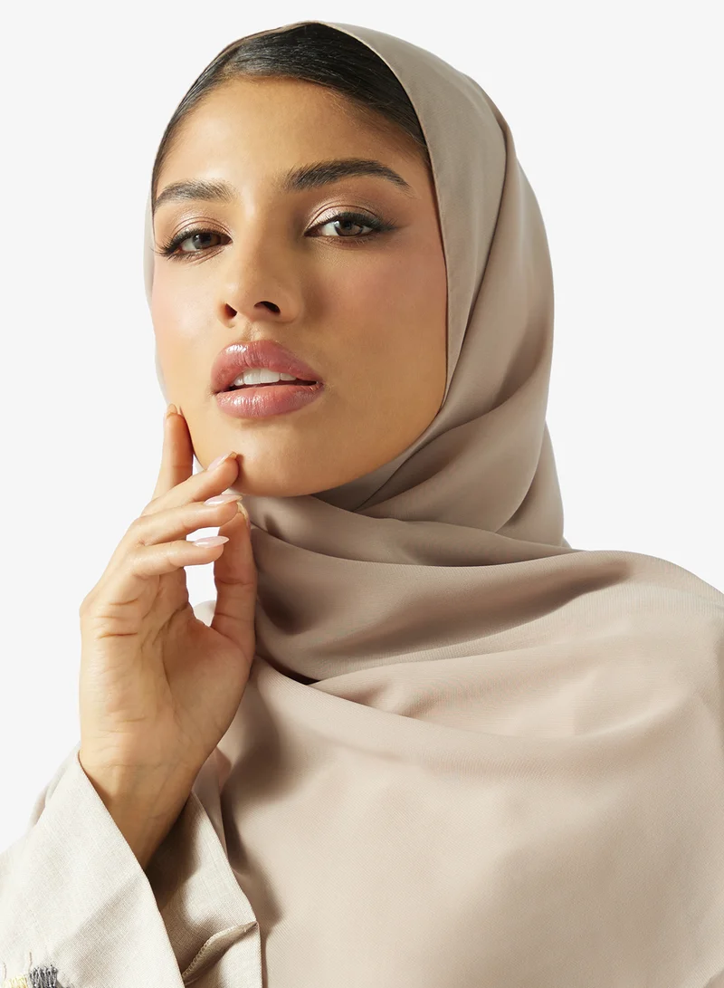 hayas closet  Floral Embellished Open Front Abaya for Women | Best Price UAE